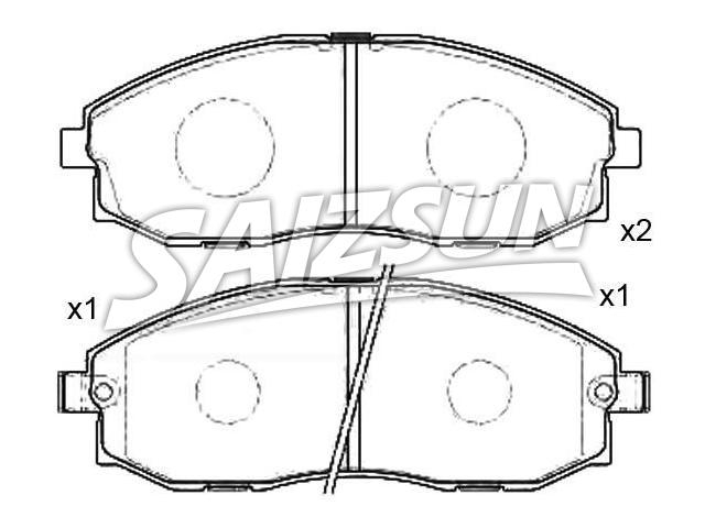 Bremsbelagsatz, Scheibenbremse Brake Pad Set:58101-4AA00