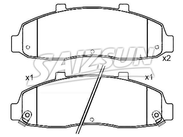 Bremsbelagsatz, Scheibenbremse Brake Pad Set:F6SZ-2001-AA