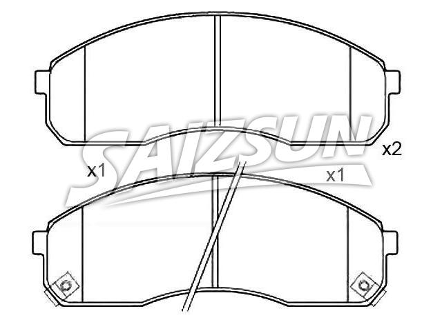 Bremsbelagsatz, Scheibenbremse Brake Pad Set:0K56A-33-23Z