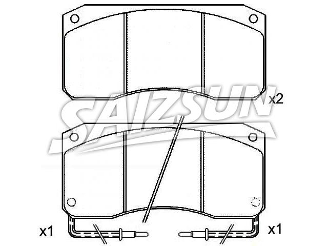Bremsbelagsatz, Scheibenbremse Brake Pad Set:5000 297 198