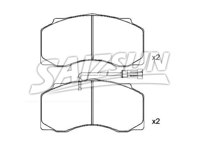 Bremsbelagsatz, Scheibenbremse Brake Pad Set:AMPA 697