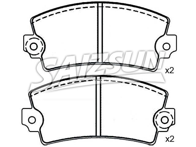 Bremsbelagsatz, Scheibenbremse Brake Pad Set:77 01 201 095