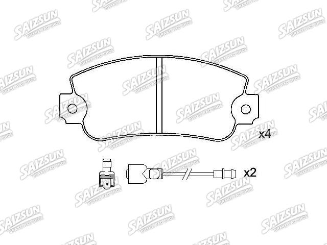 Bremsbelagsatz, Scheibenbremse Brake Pad Set:174 750 91