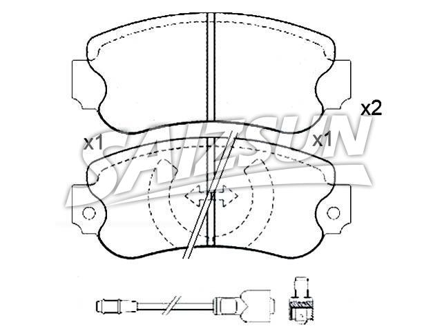 Bremsbelagsatz, Scheibenbremse Brake Pad Set:001 769 91 00