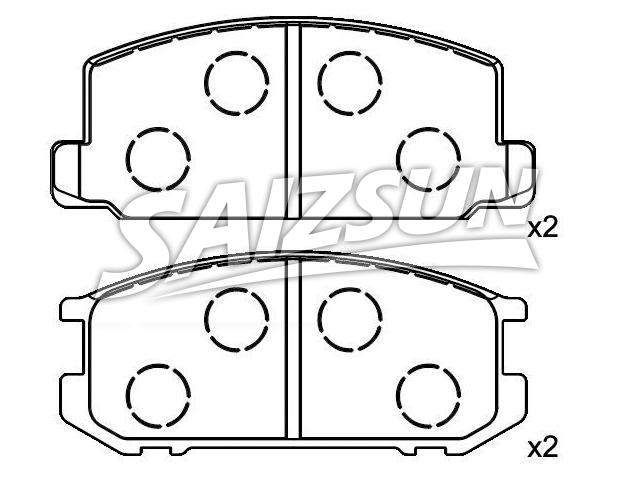 Bremsbelagsatz, Scheibenbremse Brake Pad Set:04491-12130