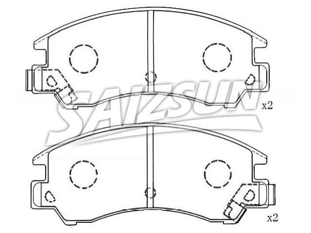 Bremsbelagsatz, Scheibenbremse Brake Pad Set:25191-GA130