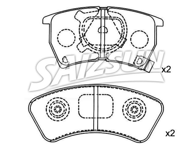 Bremsbelagsatz, Scheibenbremse Brake Pad Set:BG12-49-280