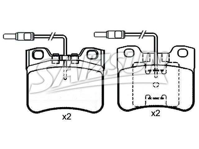 Bremsbelagsatz, Scheibenbremse Brake Pad Set:95 619 549