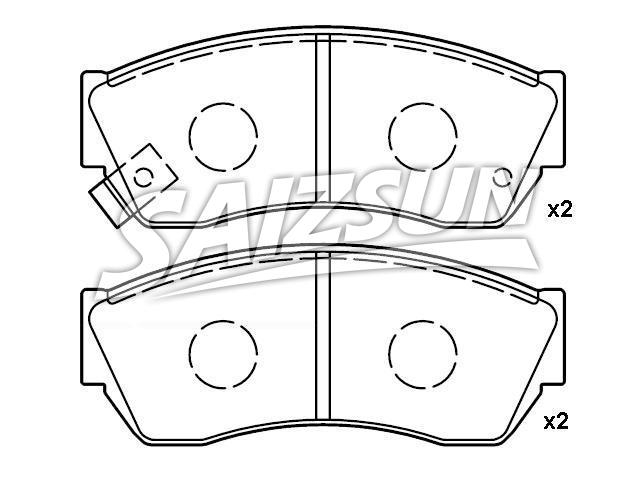 Bremsbelagsatz, Scheibenbremse Brake Pad Set:55200-61880