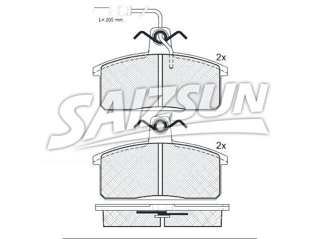 Bremsbelagsatz, Scheibenbremse Brake Pad Set:8 235 746 9