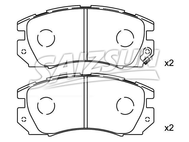 Bremsbelagsatz, Scheibenbremse Brake Pad Set:26296-AA040