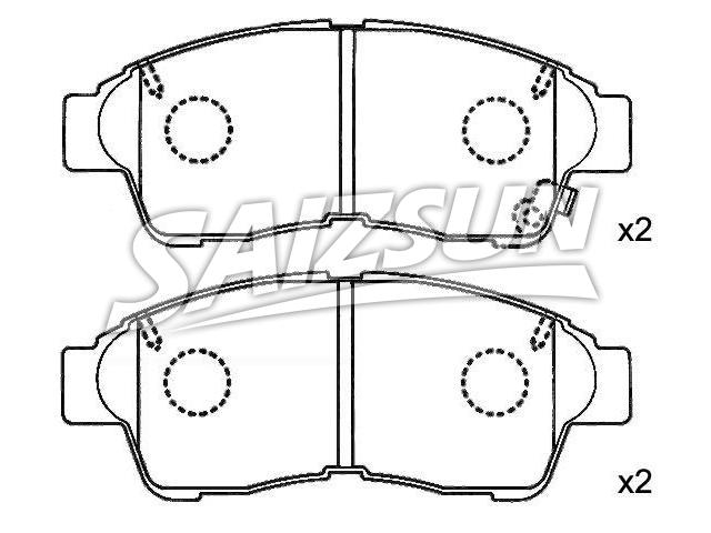 Bremsbelagsatz, Scheibenbremse Brake Pad Set:04465-05010