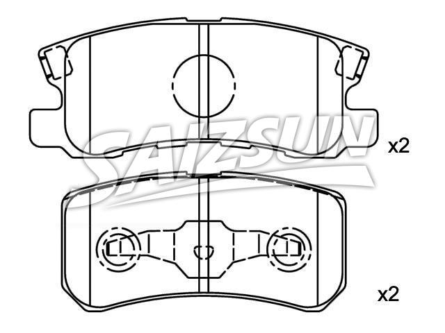 Bremsbelagsatz, Scheibenbremse Brake Pad Set:MN 102 628