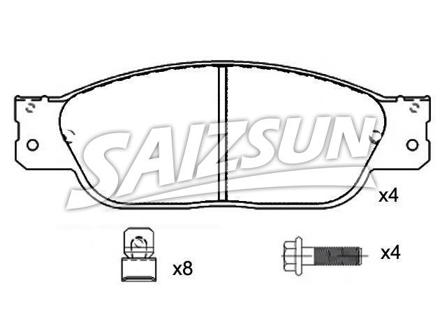 Bremsbelagsatz, Scheibenbremse Brake Pad Set:XR8-12435