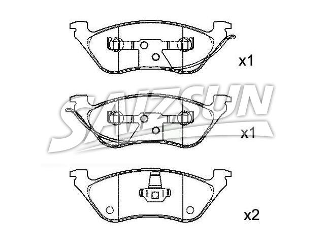 Bremsbelagsatz, Scheibenbremse Brake Pad Set:05019805AA