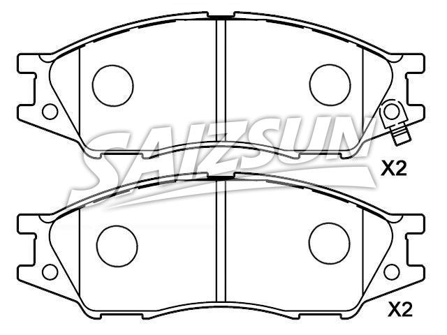 Bremsbelagsatz, Scheibenbremse Brake Pad Set:41060-6N091