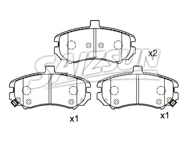 Bremsbelagsatz, Scheibenbremse Brake Pad Set:58101-2DA50