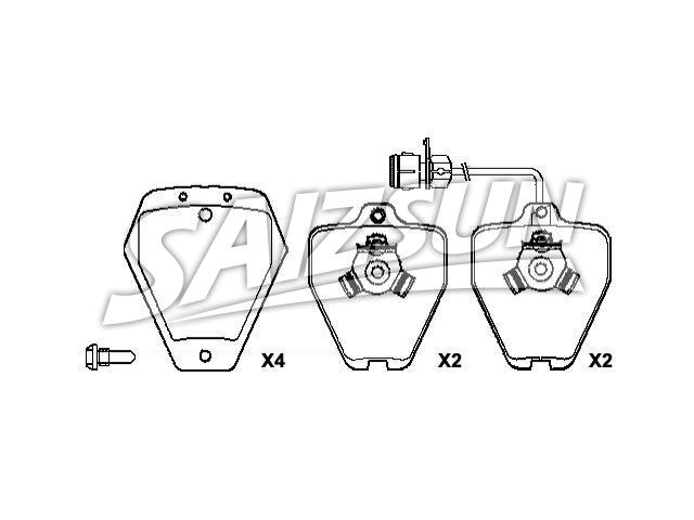 Bremsbelagsatz, Scheibenbremse Brake Pad Set:441 698 151 G