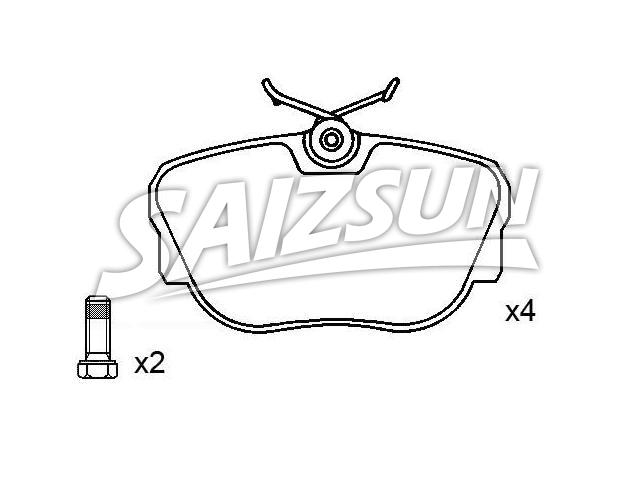 Bremsbelagsatz, Scheibenbremse Brake Pad Set:001 420 81 20