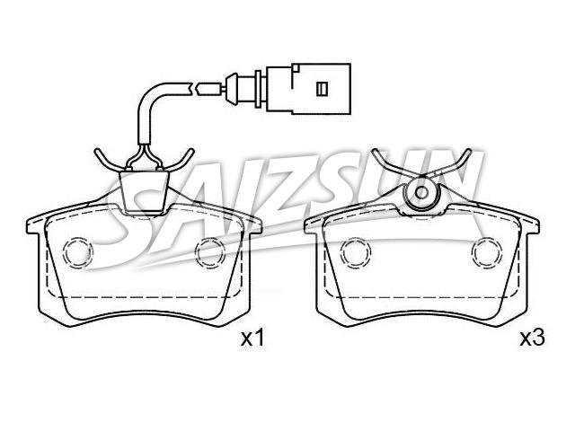Bremsbelagsatz, Scheibenbremse Brake Pad Set:7M3 698 451