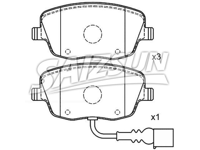Bremsbelagsatz, Scheibenbremse Brake Pad Set:6Q0 698 151 C