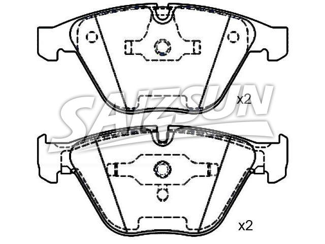 Bremsbelagsatz, Scheibenbremse Brake Pad Set:34 11 6 764 540