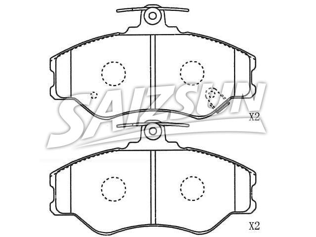 Bremsbelagsatz, Scheibenbremse Brake Pad Set:58101-43A00