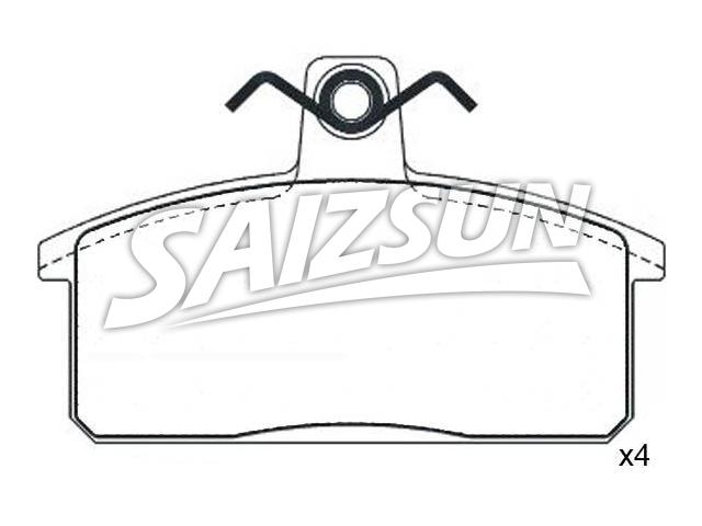 Bremsbelagsatz, Scheibenbremse Brake Pad Set:9 443 50 09