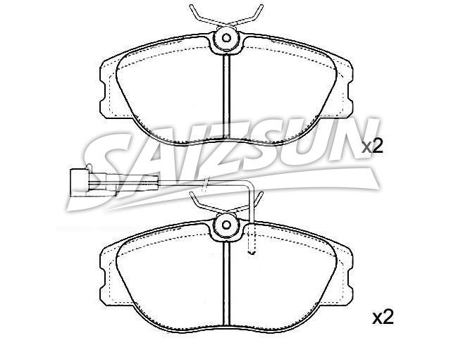 Bremsbelagsatz, Scheibenbremse Brake Pad Set:9944678