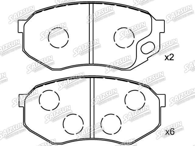 Bremsbelagsatz, Scheibenbremse Brake Pad Set:MC862939