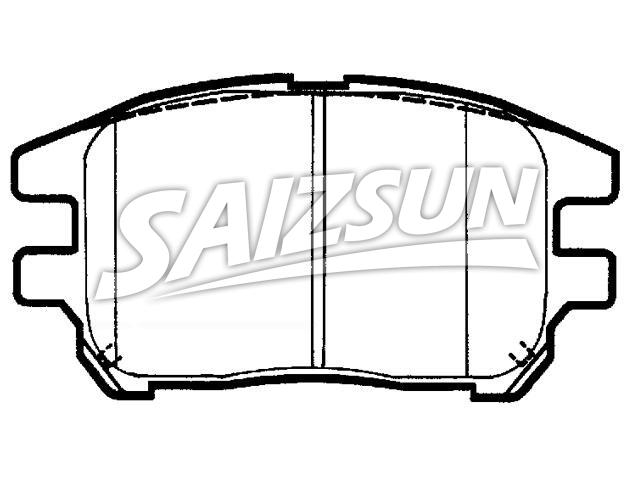 Bremsbelagsatz, Scheibenbremse Brake Pad Set:04465-48040