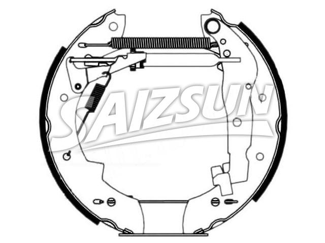 Bremsbackensatz Brake Shoe Set:77 01 205 309