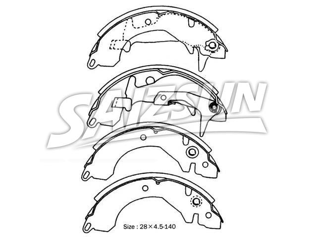 Bremsbackensatz Brake Shoe Set:MB366330