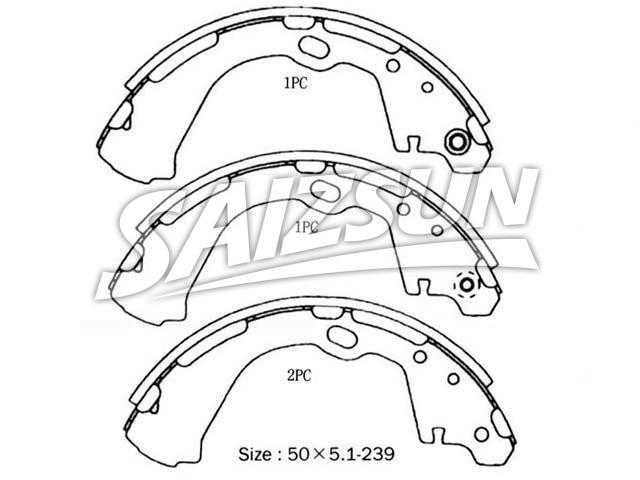 Bremsbackensatz Brake Shoe Set:44060-2T025