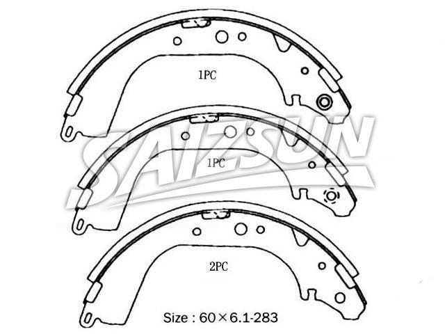 Bremsbackensatz Brake Shoe Set:44060-2T026