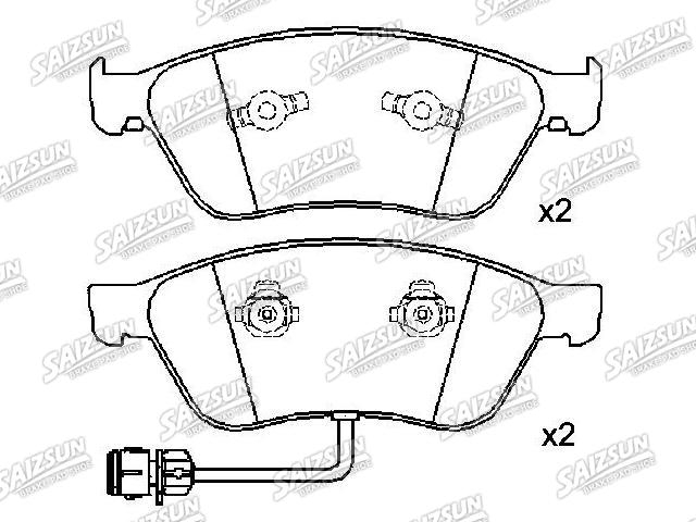 Bremsbelagsatz, Scheibenbremse Brake Pad Set:4D0 698 151 AB