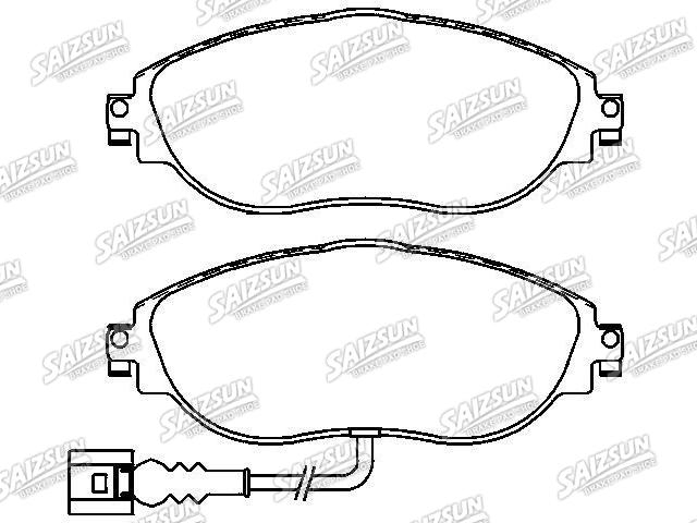 Bremsbelagsatz, Scheibenbremse Brake Pad Set:3C0 698 151 F