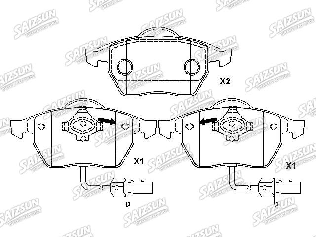 Bremsbelagsatz, Scheibenbremse Brake Pad Set:4B0 698 151 M