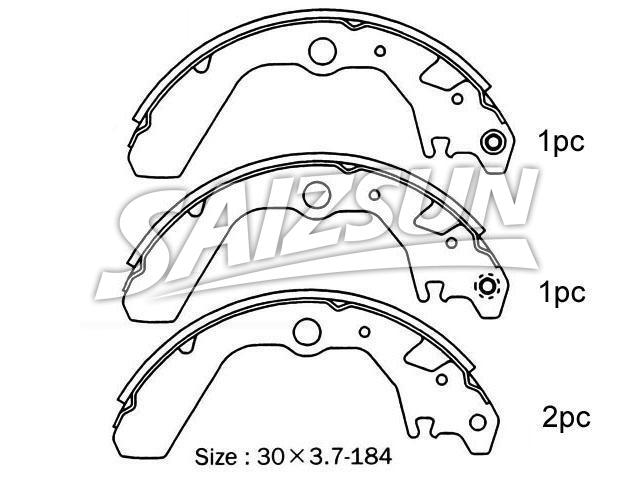 Zapata de freno Brake Shoe Set:26694-TC000