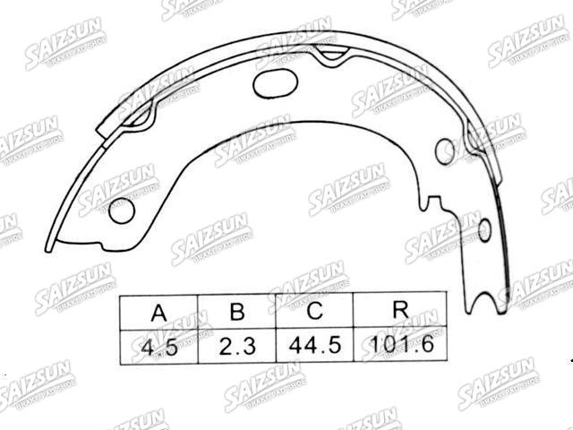 Zapata de freno Brake Shoe Set:K1244