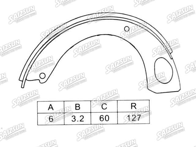 Zapata de freno Brake Shoe Set:K1246