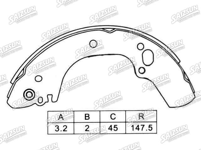 Zapata de freno Brake Shoe Set:K4464