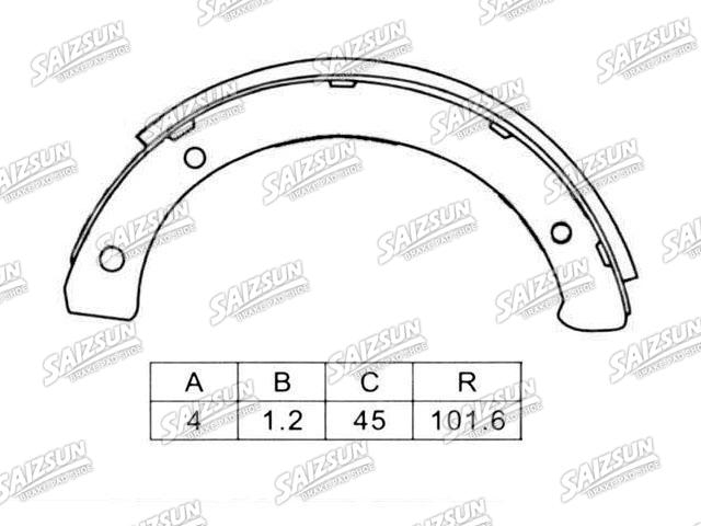 Zapata de freno Brake Shoe Set:K6615
