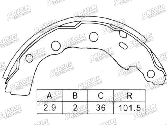 Zapata de freno Brake Shoe Set:K6733