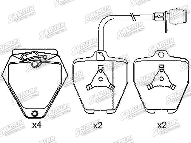 Pastillas de freno Brake Pad Set:4D0 615 115
