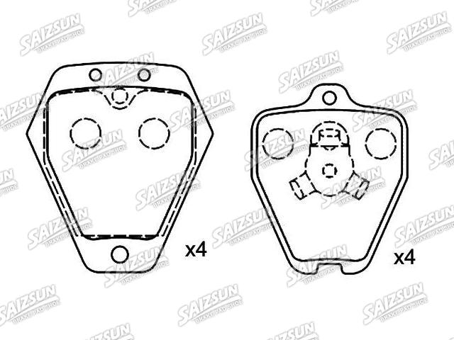 Pastillas de freno Brake Pad Set:8D0 698 151 B
