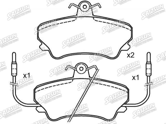 Pastillas de freno Brake Pad Set:60 25 170 170