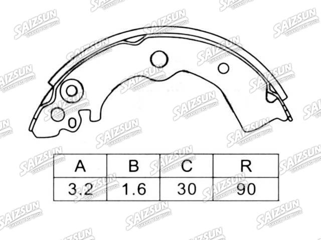Zapata de freno Brake Shoe Set:K1186