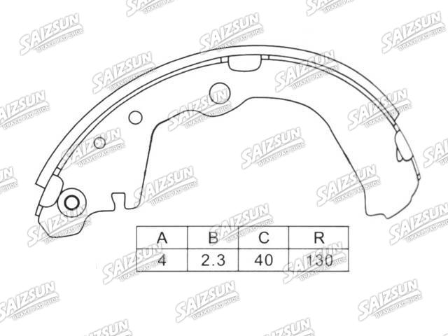 Zapata de freno Brake Shoe Set:K1195
