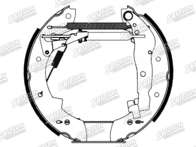 Zapata de freno Brake Shoe Set:77 01 205 309